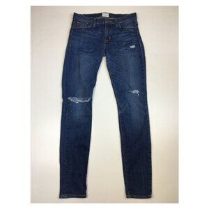HUDSON Crue NICO Mid-rise Distressed 5 Pocket Super Skinny Jeans